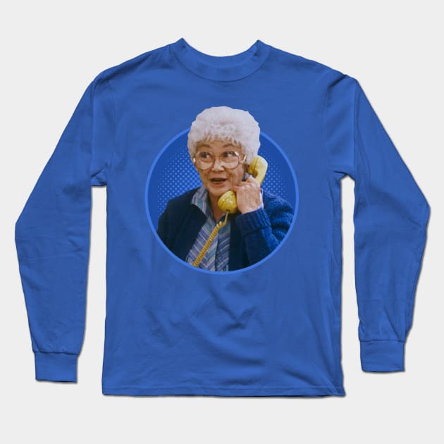 Estelle Getty On Phone Long Sleeve T-Shirt by sepatubau77